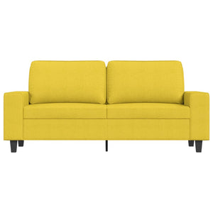 2-sitssoffa ljusggul 140 cm tyg