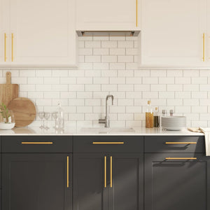 Skåphandtag 10 st guld 192 mm rostfritt stål