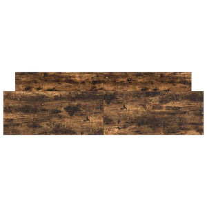 Sängram med huvudgavel och fotgavel rökfärgad ek 160x200 cm