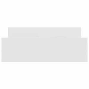 Sängram med huvudgavel och fotgavel vit 120x190 cm