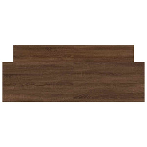 Sängram med huvudgavel och fotgavel brun ek 120x190 cm