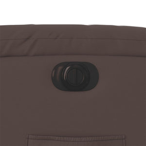 Elektronisk reclinerfåtölj brun konstläder