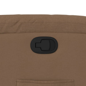 Reclinerfåtölj med uppresningshjälp brun tyg