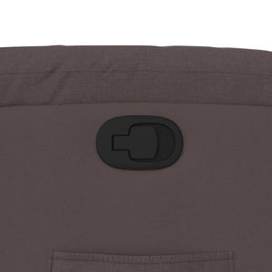 Reclinerfåtölj med uppresningshjälp mörkbrun tyg