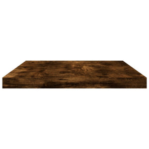 Vägghyllor 4 st rökfärgad ek 40x20x1,5 cm konstruerat trä