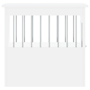 Hundbur/sidobord vit 45x62x59 cm konstruerat trä