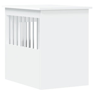Hundbur/sidobord vit 45x62x59 cm konstruerat trä