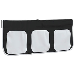 Gardiner för loftsäng vit och svart polyester