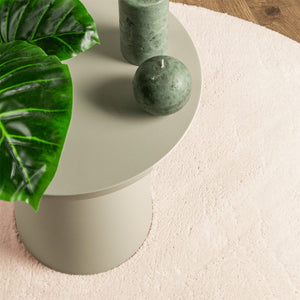 Mjuk matta HUARTE med kort lugg tvättbar beige Ø 100 cm