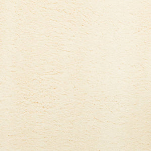 Mjuk matta HUARTE med kort lugg tvättbar gräddvit 120x120 cm