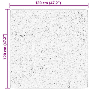 Mjuk matta HUARTE med kort lugg tvättbar gräddvit 120x120 cm