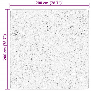 Mjuk matta HUARTE med kort lugg tvättbar gräddvit 200x200 cm