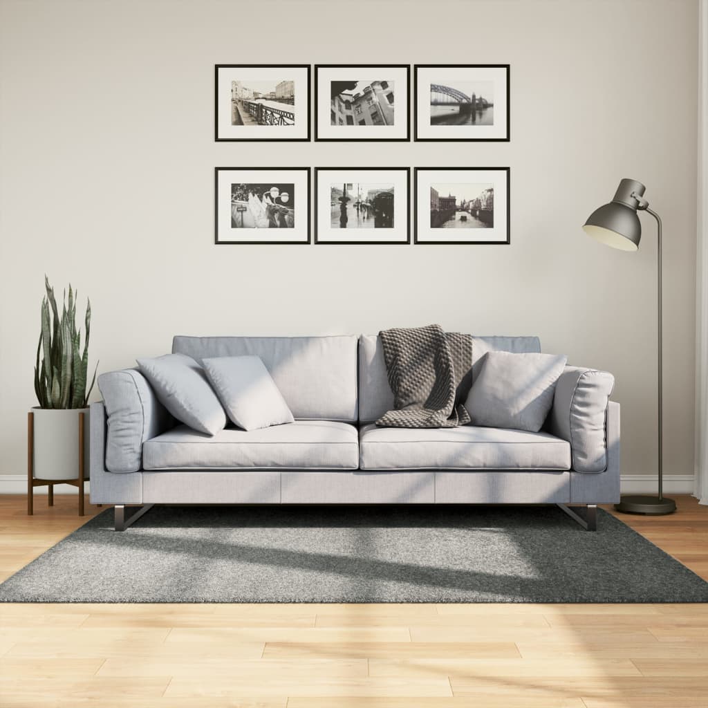 Ryamatta PAMPLONA lång lugg modern grön 120x170 cm
