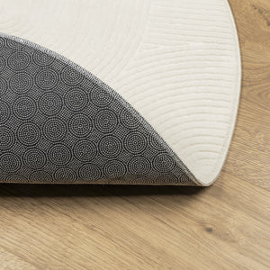 Matta IZA kort lugg skandinavisk look gräddvit Ø 120 cm