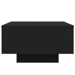 Soffbord med LED svart 55x55x31 cm