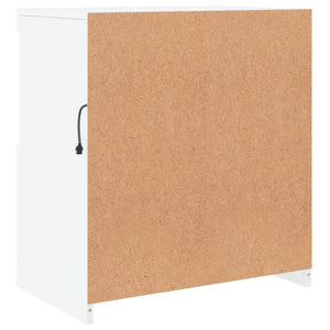 Skänk med LED-belysning vit 60x37x67 cm