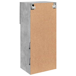 Tv-bänk med LED-belysning betonggrå 40,5x30x90 cm