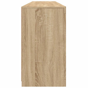 Skänk med LED-belysning sonoma-ek 162x37x67 cm