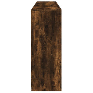 Skänkar med LED-belysning 3 st rökfärgad ek konstruerat trä