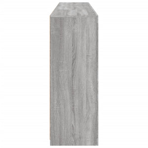 Skänk med LED-belysning grå sonoma 181,5x37x100 cm