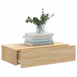 Tv-bänk med LED-belysning sonoma-ek 60x35x15,5 cm