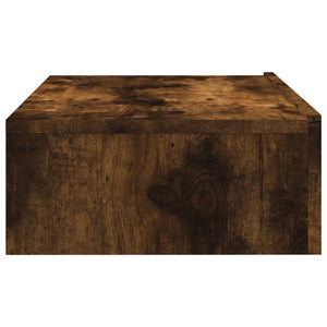 Tv-bänk med LED-belysning rökfärgad ek 60x35x15,5 cm