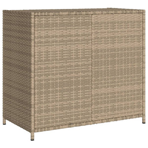 Trädgårdsskåp beige 83x45x76 cm konstrotting