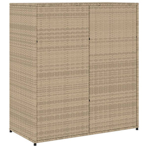 Trädgårdsskåp beige 105x55x113 cm konstrotting