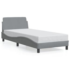 Bed Frame "Dover" Light Grey 90x190 cm Fabric
