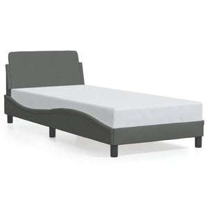 Bed Frame "Dover" Dark Grey 90x190 cm Fabric