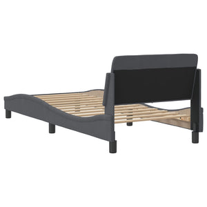 Bed Frame "Dover" Dark Grey 90x200 cm Velvet
