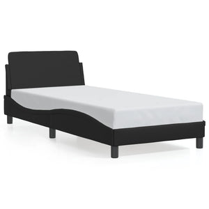 Bed Frame "Dover" Black 90x200 cm Faux Leather