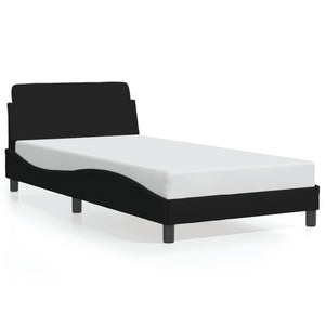 Bed Frame "Dover" Black 100x200 cm Fabric