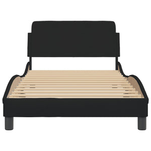 Bed Frame "Dover" Black 100x200 cm Fabric