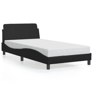 Bed Frame "Dover" Black 100x200 cm Faux Leather