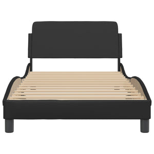 Bed Frame "Dover" Black 100x200 cm Faux Leather
