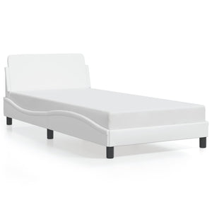 Bed Frame "Dover" White 100x200 cm Faux Leather