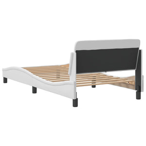 Bed Frame "Dover" White 100x200 cm Faux Leather