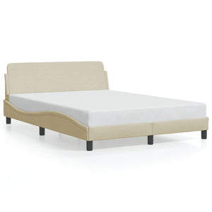 Bed Frame "Dover" Cream 120x200 cm Fabric