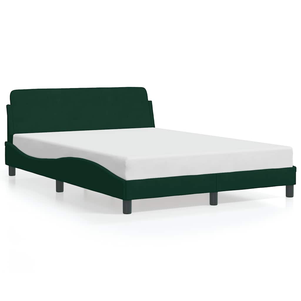 Bed Frame "Dover" Dark Green 120x200 cm Velvet