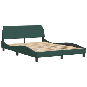 Bed Frame "Dover" Dark Green 120x200 cm Velvet