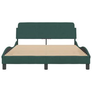Bed Frame "Dover" Dark Green 120x200 cm Velvet