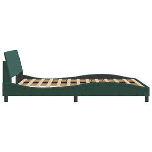 Bed Frame "Dover" Dark Green 120x200 cm Velvet