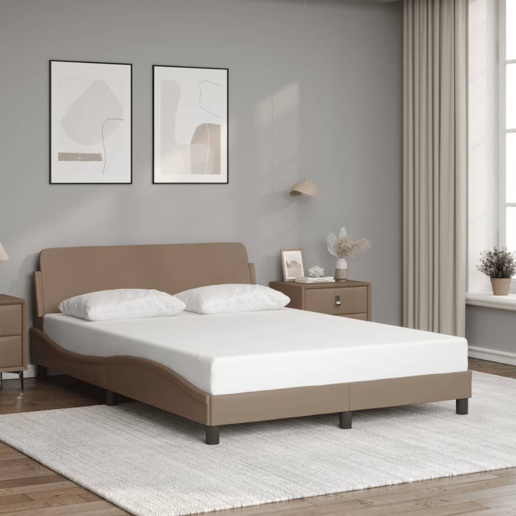 Bed Frame "Dover" Cappuccino 120x200 cm Faux Leather