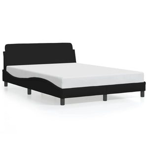 Bed Frame "Dover" Black 140x190 cm Fabric