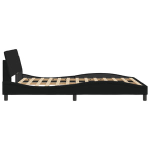 Bed Frame "Dover" Black 140x190 cm Fabric
