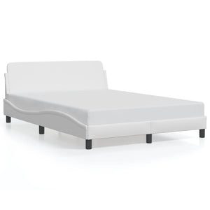 Bed Frame "Dover" White 140x190 cm Faux Leather