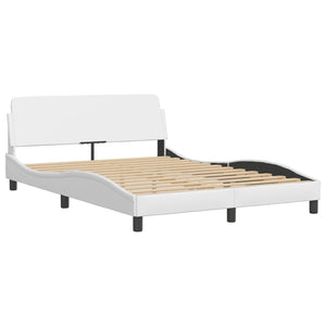 Bed Frame "Dover" White 140x190 cm Faux Leather