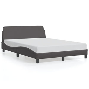 Bed Frame "Dover" Grey 140x190 cm Faux Leather