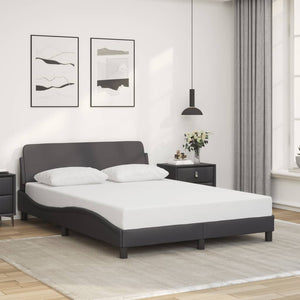Bed Frame "Dover" Grey 140x190 cm Faux Leather